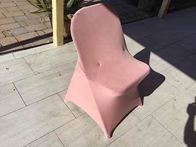 spandex stretch-fitted slip-on chair covers (dusty rose)