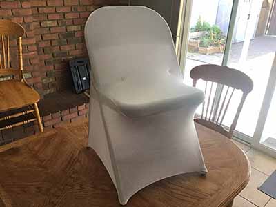 spandex stretch-fitted slip-on chair covers (light gray)