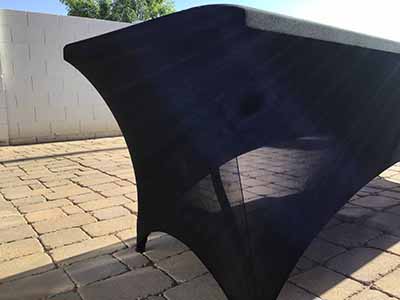 stretch spandex rectangle tablecloths (black) - 96x30, for 8-ft. table