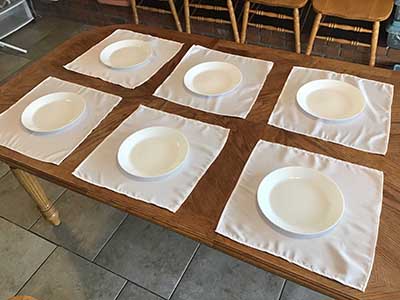 dinner plates - glass (white, Oftast) - 10