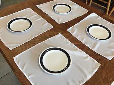 cloth dinner napkins (white) - 17 x 17