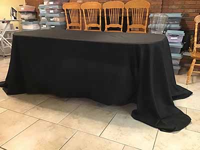 rectangle tablecloths (black) - 90 x 156