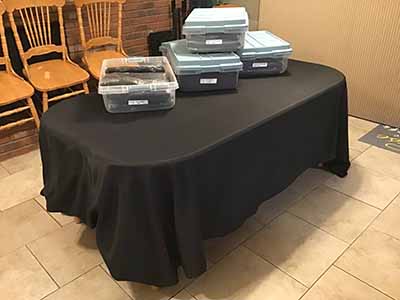 rectangle tablecloths (black) - 90 x 156