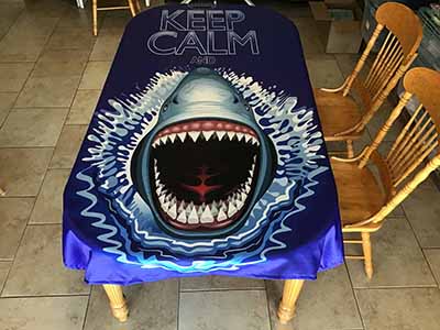 rectangle tablecloths (Keep Calm and Shark Attack) - 60 x 90