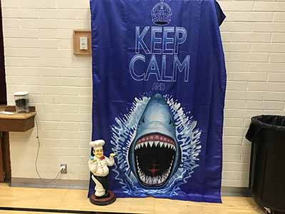 rectangle tablecloths (Keep Calm and Shark Attack) - 60 x 90