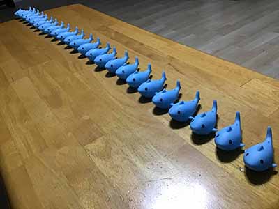 rubber sharks (mini floating bathtub toy)