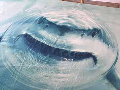 backdrop / tablecloth (fabric, shark) - 72 x 96