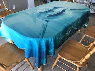 backdrop / tablecloth (fabric, shark) - 72 x 96