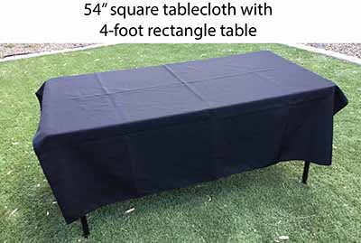 square tablecloths (black) - 54