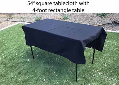 square tablecloths (black) - 54