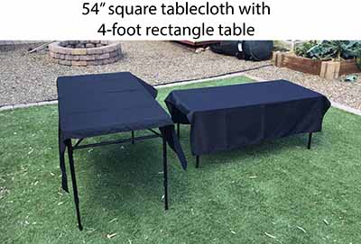 square tablecloths (black) - 54