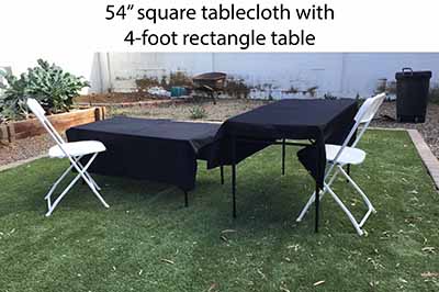 square tablecloths (black) - 54