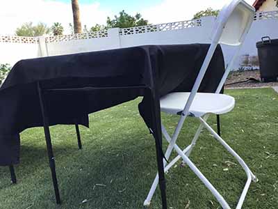 square tablecloths (black) - 54