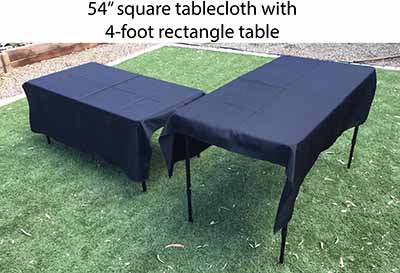 square tablecloths (black) - 54