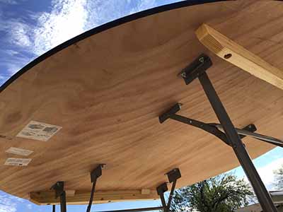 5 foot round tables (wood top)