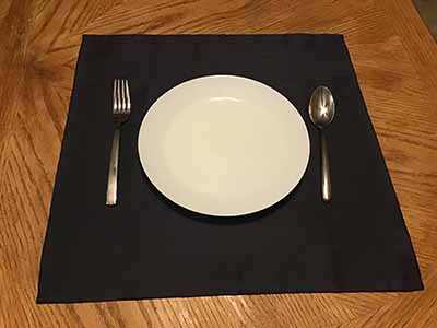 cloth dinner napkins (dark gray) - 18 x 18