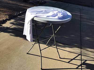 spandex cocktail table covers (white)