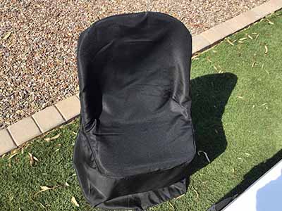 slip-on folding chair covers (polyester, black)