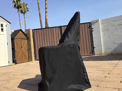 slip-on folding chair covers (polyester, black)