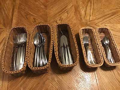 silverware baskets (5 x 11)