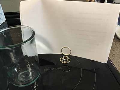 table top card/sign holders (gold metal)