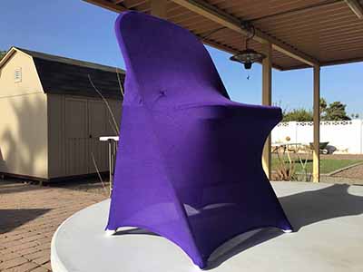 spandex stretch-fitted slip-on chair covers (purple)