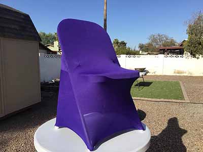 spandex stretch-fitted slip-on chair covers (purple)