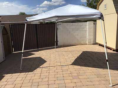 slant leg canopy tent (10 ft. x 10 ft.) - silver
