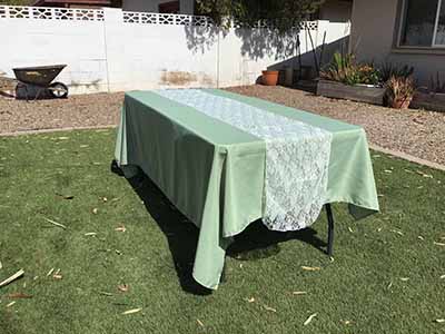 table runners (lace, white) - 14 x 108