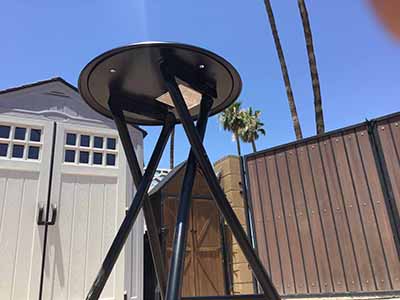 folding bar stools (black, padded) - 24 high