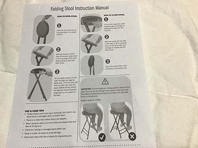 folding bar stools (black, padded) - 24 high