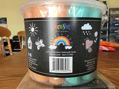 chalk bucket (20 pieces assorted colors)