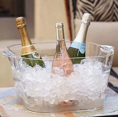 square party tub / drink and ice bucket (transparent)