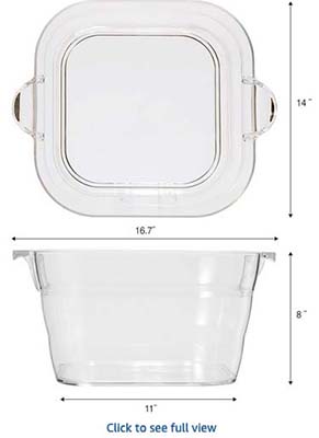 square party tub / drink and ice bucket (transparent)