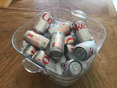 square party tub / drink and ice bucket (transparent)