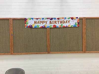 Happy Birthday banner / table runner (12 x 72)