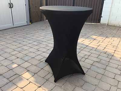 spandex cocktail table covers (black)