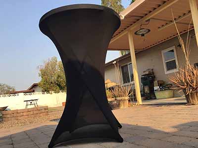 spandex cocktail table covers (black)