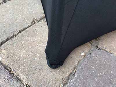 spandex cocktail table covers (black)