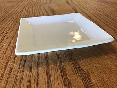 appetizer plates - porcelain (Acopa, bright white) - 4 square