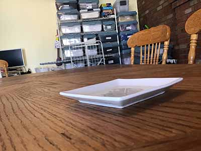 appetizer plates - porcelain (Acopa, bright white) - 4 square