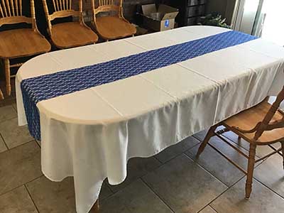 table runners (lace, royal blue) - 12 x 108
