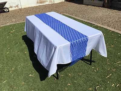 table runners (lace, royal blue) - 12 x 108