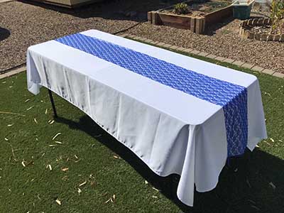 table runners (lace, royal blue) - 12 x 108