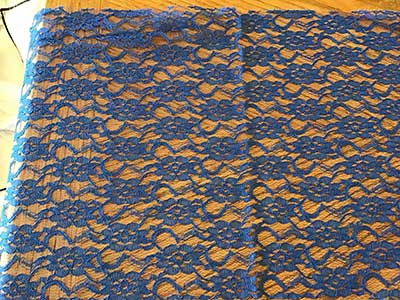 table runners (lace, royal blue) - 12 x 108