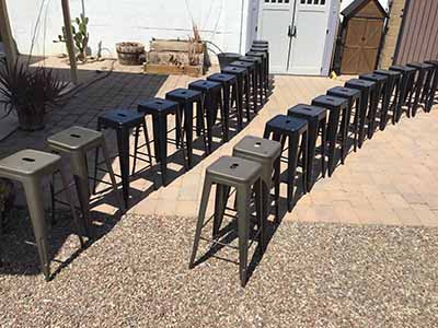 bar stools (steel, black) - 30 high