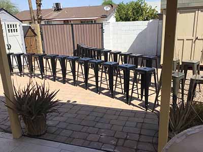 bar stools (steel, black) - 30 high