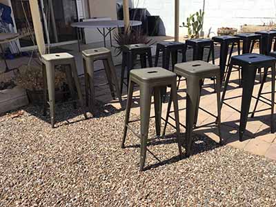 bar stools (steel, black) - 30 high