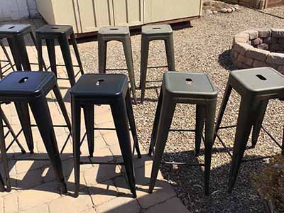 bar stools (steel, black) - 30 high
