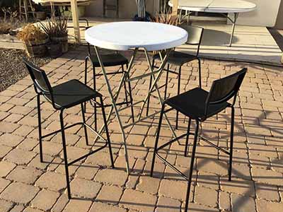 bar stools (steel/plastic, black, with backrest) - 30 seat height